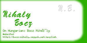 mihaly bocz business card